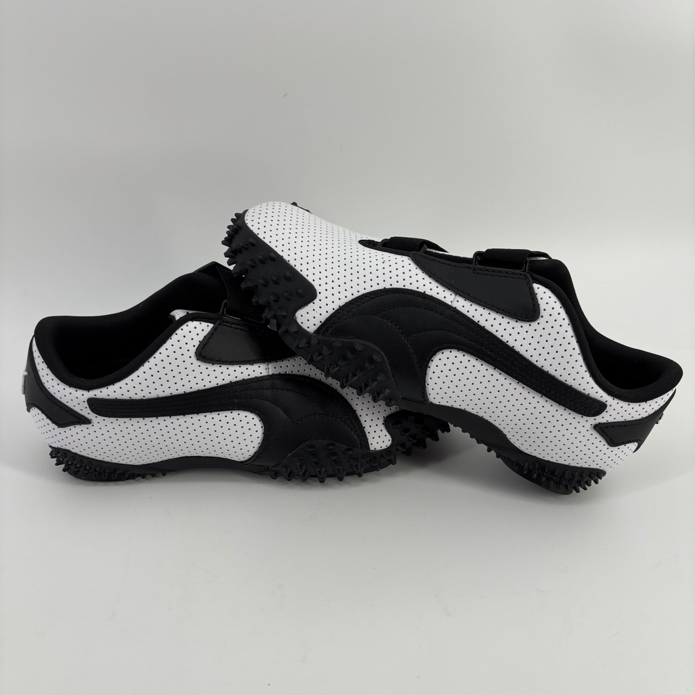 Puma Mostro Perforated Sneakers Women 8 White Black Spiked Sole 400992-01